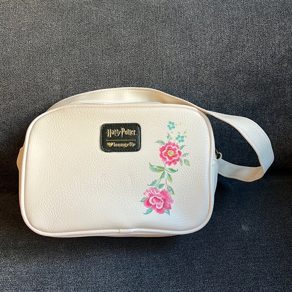 Loungefly Harry Potter Floral Deathly Hallows Crossbody Bag